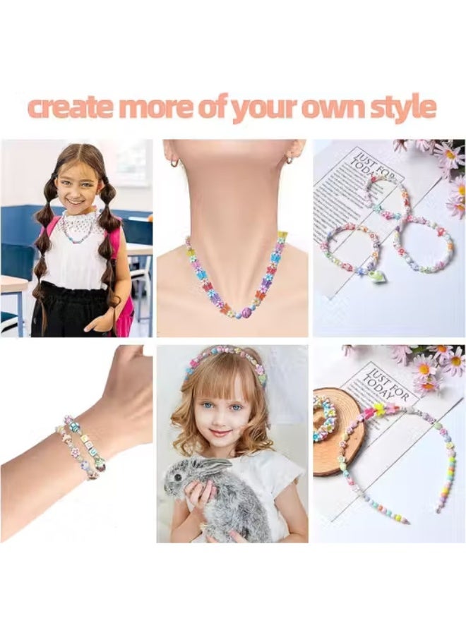 Capstro Kids Beaded Bracelet Making Kit – 32 Grid DIY Jewelry Craft Set with Colorful Pony, Alphabet & Charm Beads | Creative Gift for Girls - Image 4